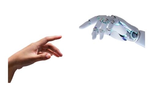 Ai & Impostorim Reflective portrait of a person illustrating the concept of AI-induced impostorism